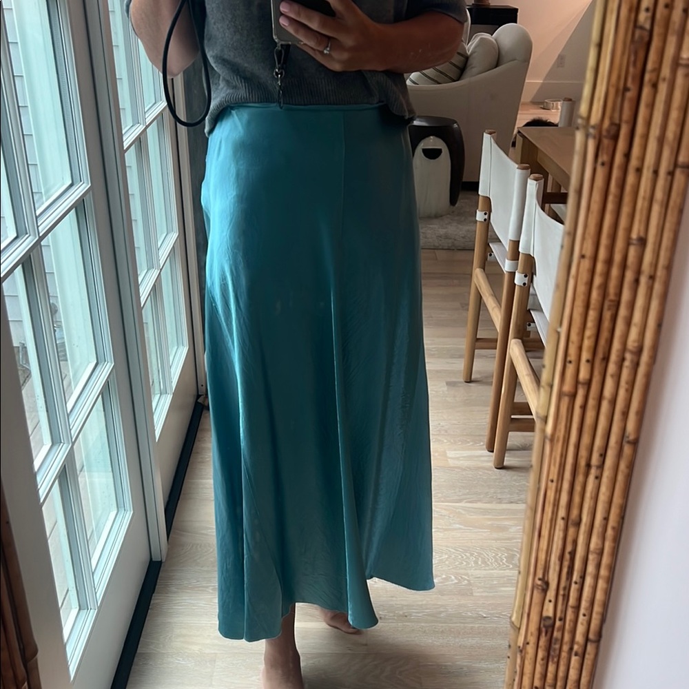 Vince Blue A-Line Maxi Skirt Resort Wear